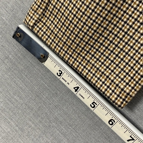 NEW Adrianna Papell Houndstooth Pants Pull On Size 6 Mustard Square Plaid - Picture 7 of 12